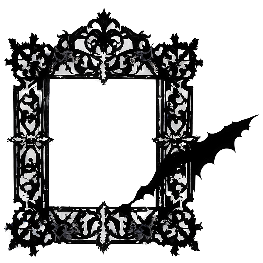 Black Gothic Frame Png Xhk36 PNG image