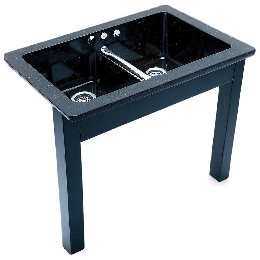 Black Granite Kitchen Sink Png 06122024 PNG image