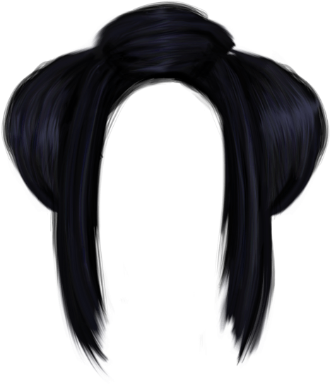 Black Hair Bow Illustration PNG image