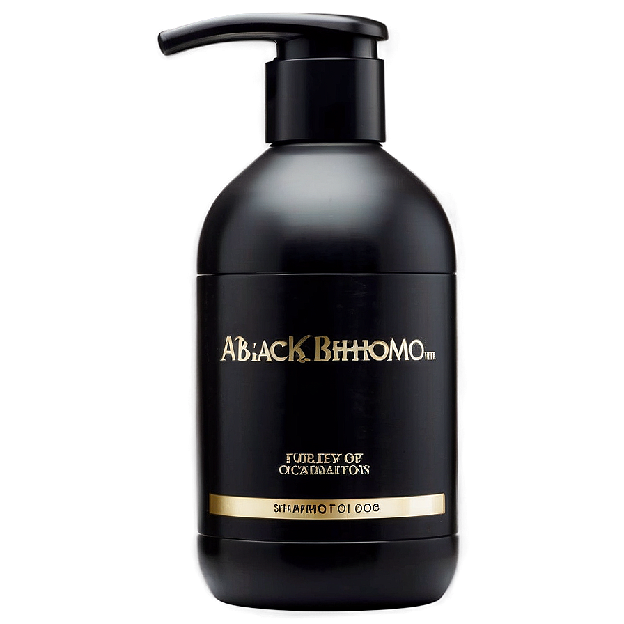 Black Hair Shampoo Bottle Png 5 PNG image