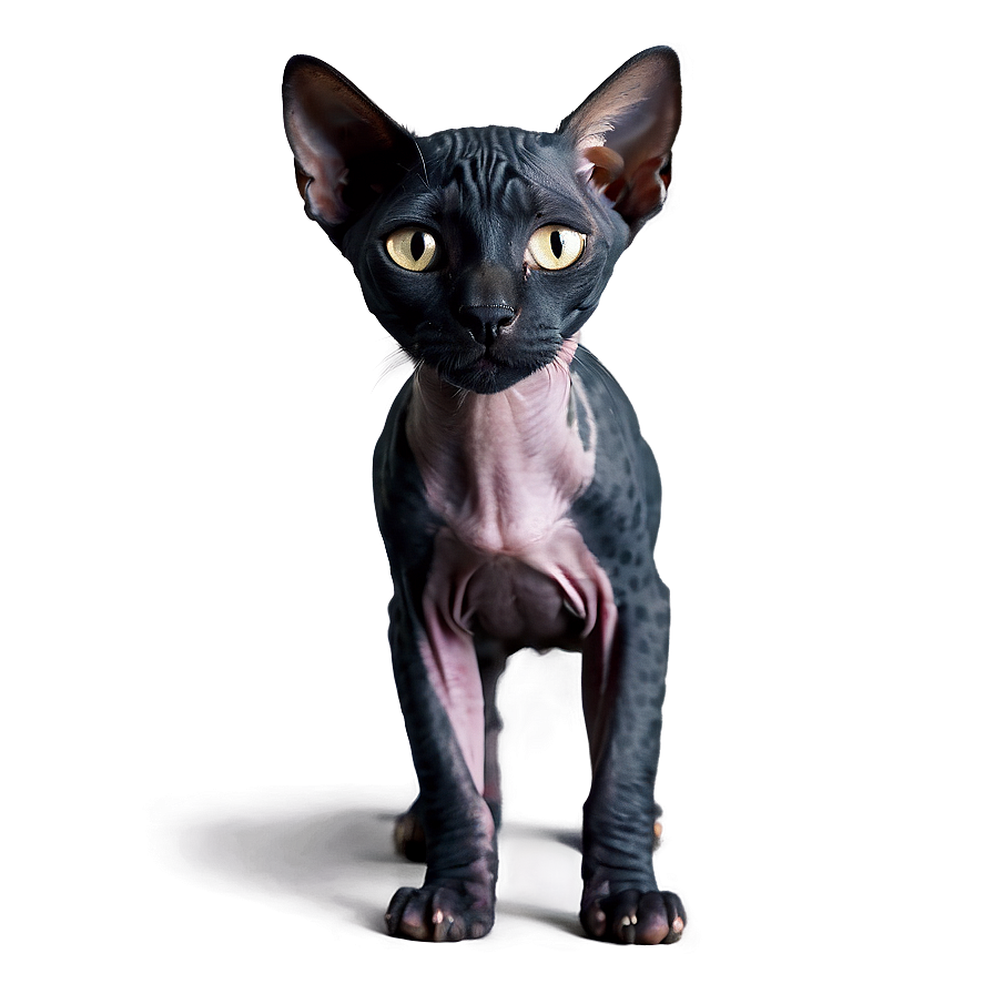 Black Hairless Cat Png 28 PNG image