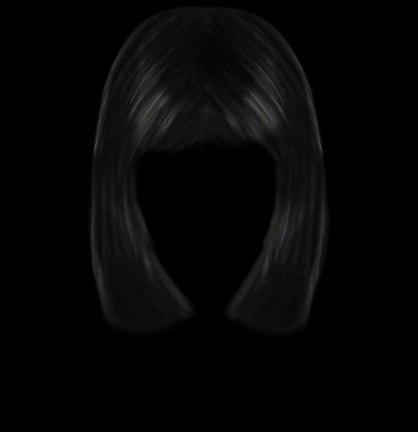 Black_ Hairstyle_ Silhouette PNG image