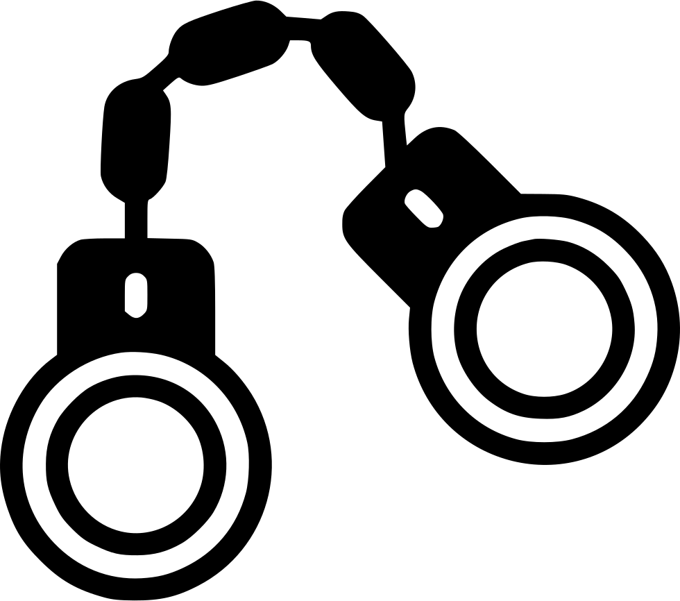 Black Handcuffs Icon PNG image