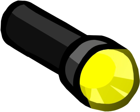 Black Handheld Flashlight Illustration PNG image