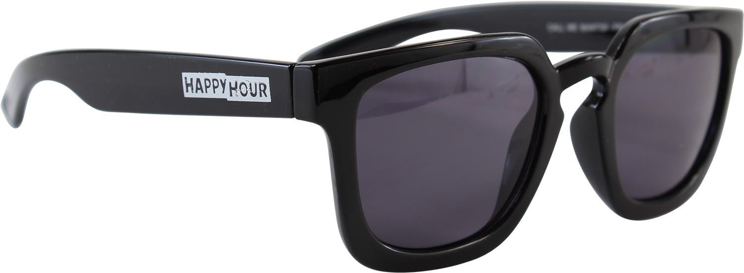 Black Happy Hour Sunglasses PNG image