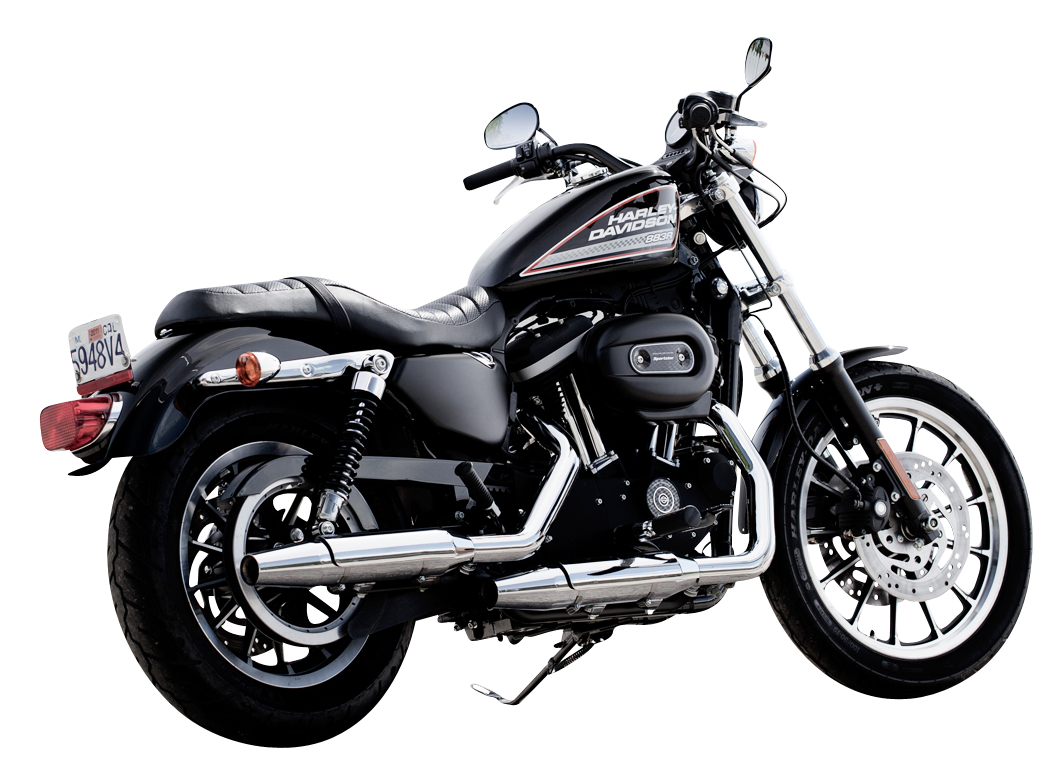 Black Harley Davidson Motorcycle PNG image