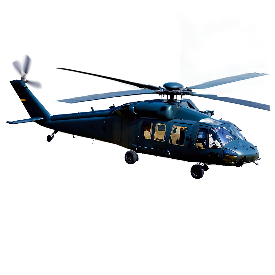 Black Hawk Helicopter Aerial View Png Nxe69 PNG image