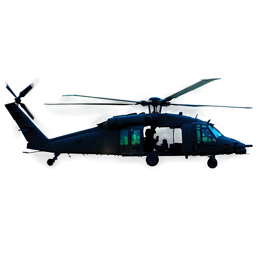 Black Hawk Helicopter At Dawn Png Sef83 PNG image