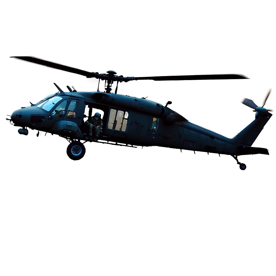 Black Hawk Helicopter Crew Png 06252024 PNG image