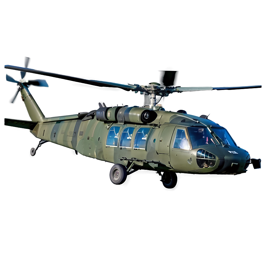 Black Hawk Helicopter In Action Png Mqs60 PNG image