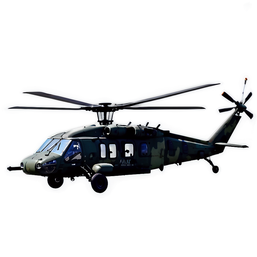 Black Hawk Helicopter In Storm Png 06252024 PNG image