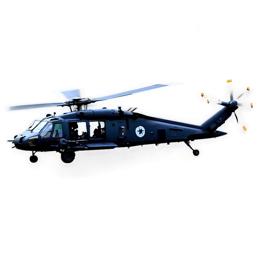 Black Hawk Helicopter In Storm Png 06252024 PNG image