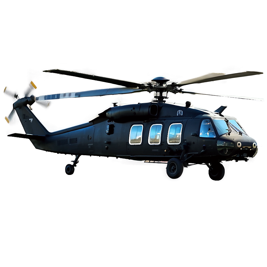 Black Hawk Helicopter Landing Png 06252024 PNG image