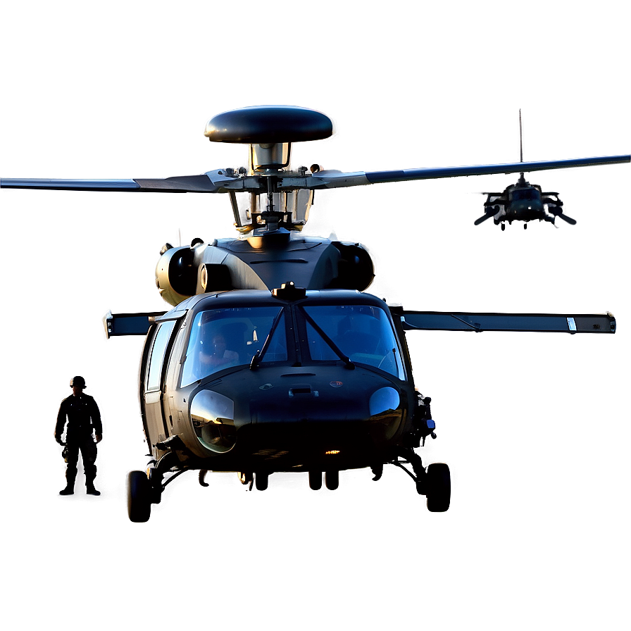 Black Hawk Helicopter Silhouette Png 8 PNG image