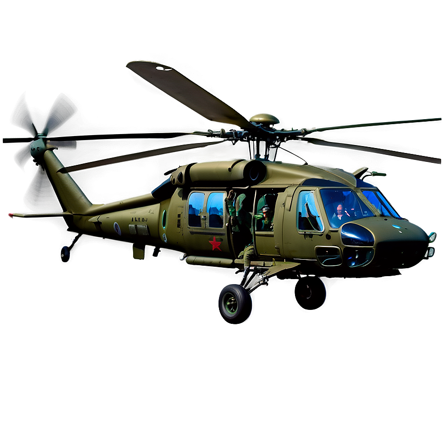 Black Hawk Helicopter Support Mission Png Uwo PNG image