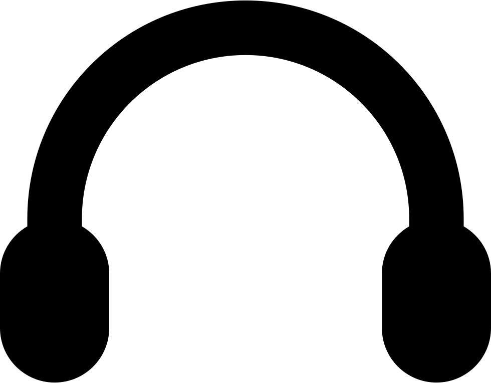 Black Headphones Icon PNG image