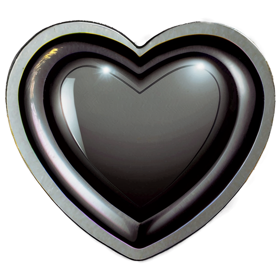 Black Heart Button Png 48 PNG image