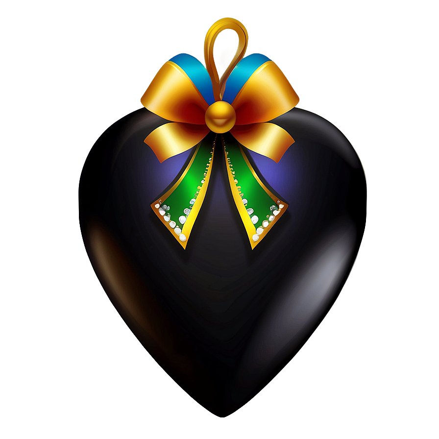 Black Heart Decoration Png 06272024 PNG image