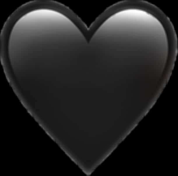 Black Heart Emoji PNG image