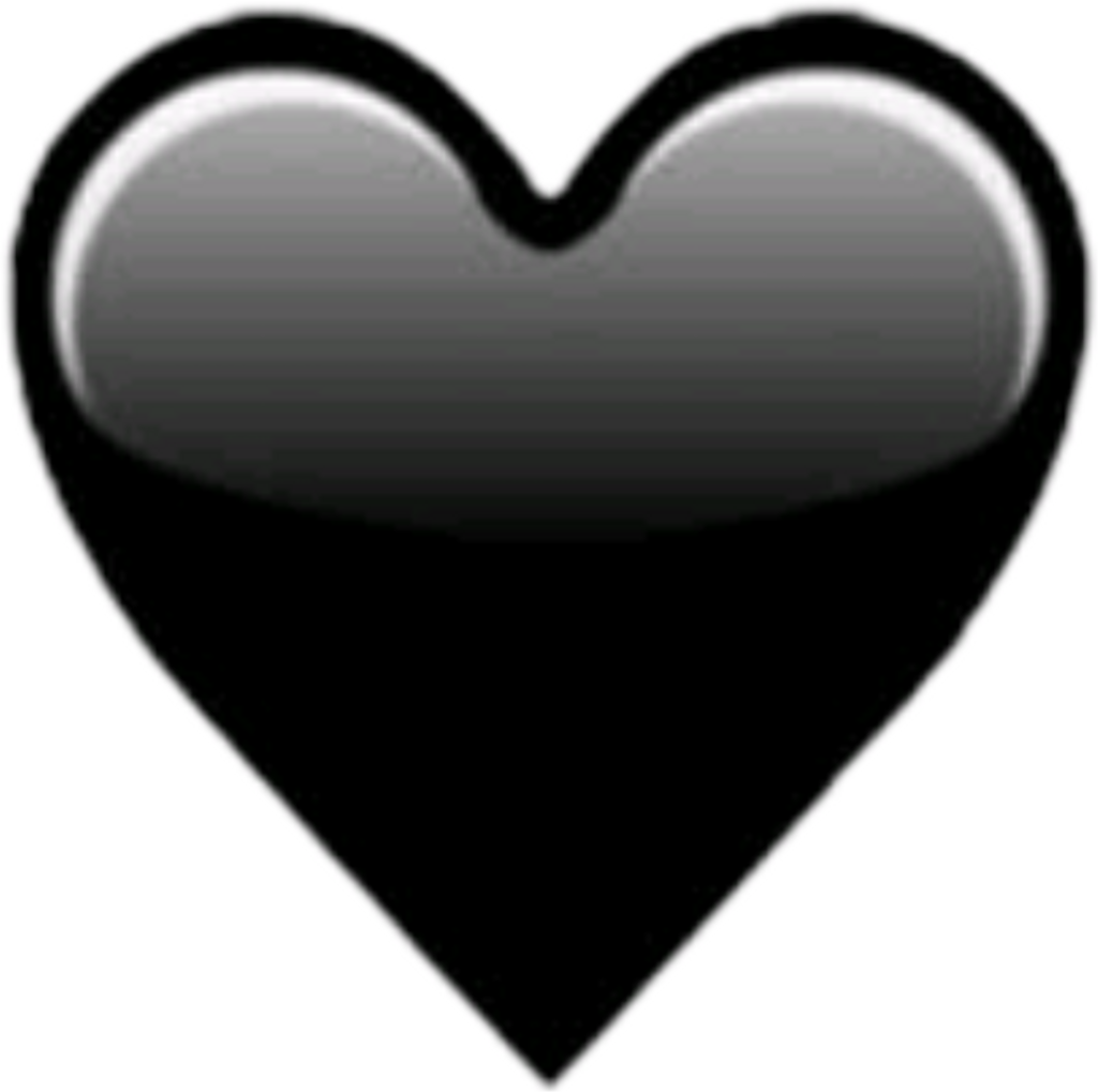 Black_ Heart_ Emoji PNG image