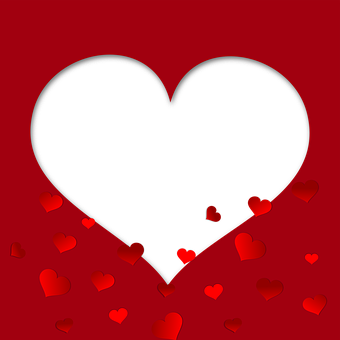 Black Heart Red Background PNG image