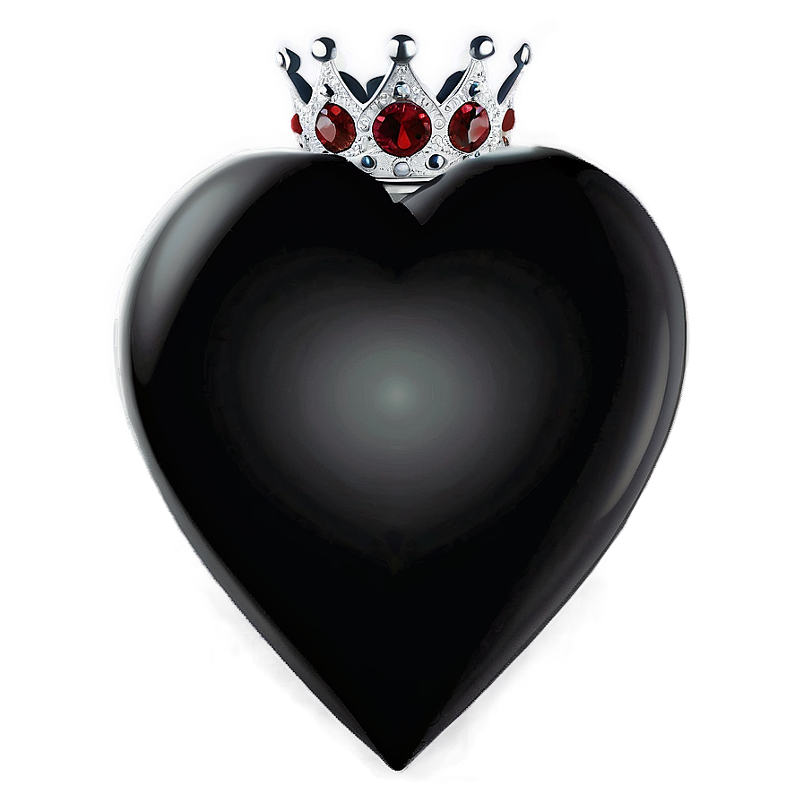 Black Heart With Crown Png 06272024 PNG image