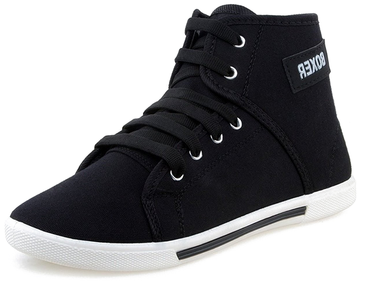 Black High Top Sneaker Men Shoes PNG image