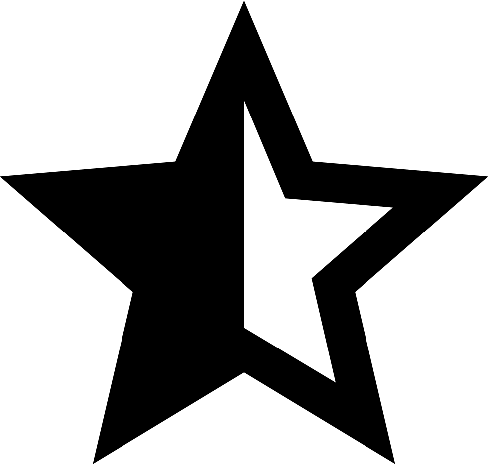 Black Hollow Star Graphic PNG image