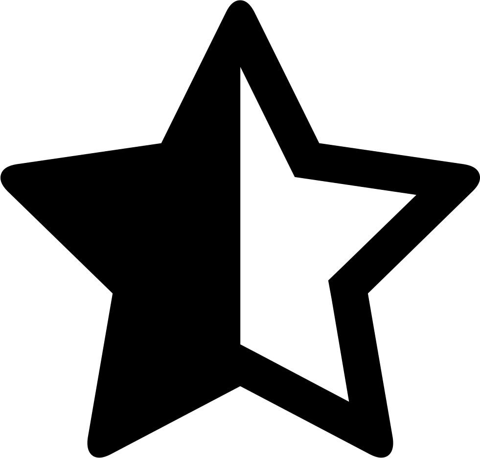 Black Hollow Star Graphic PNG image