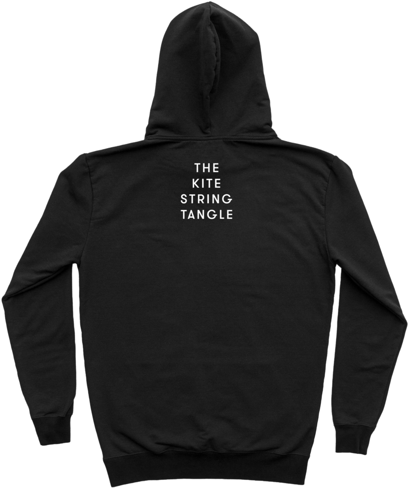 Black Hoodie The Kite String Tangle Back PNG image