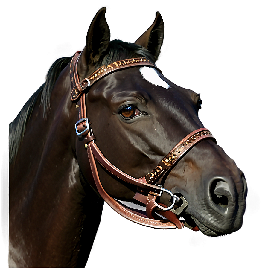 Black Horse Bridle And Saddle Png 94 PNG image