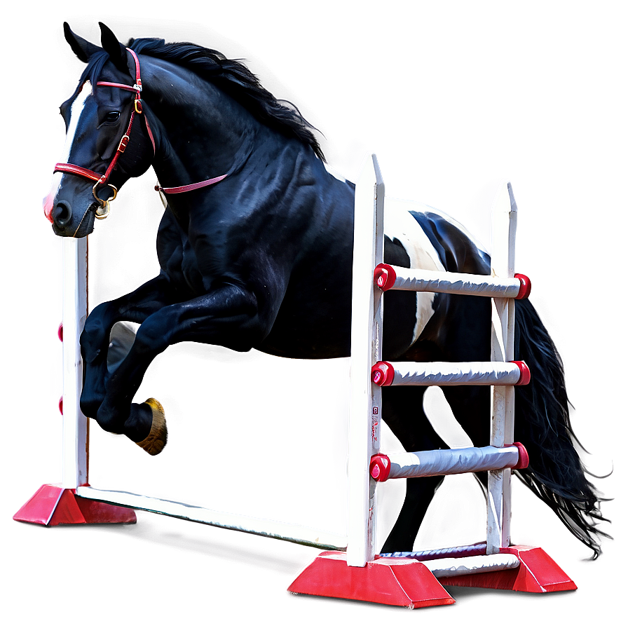 Black Horse Jumping Obstacle Png 66 PNG image