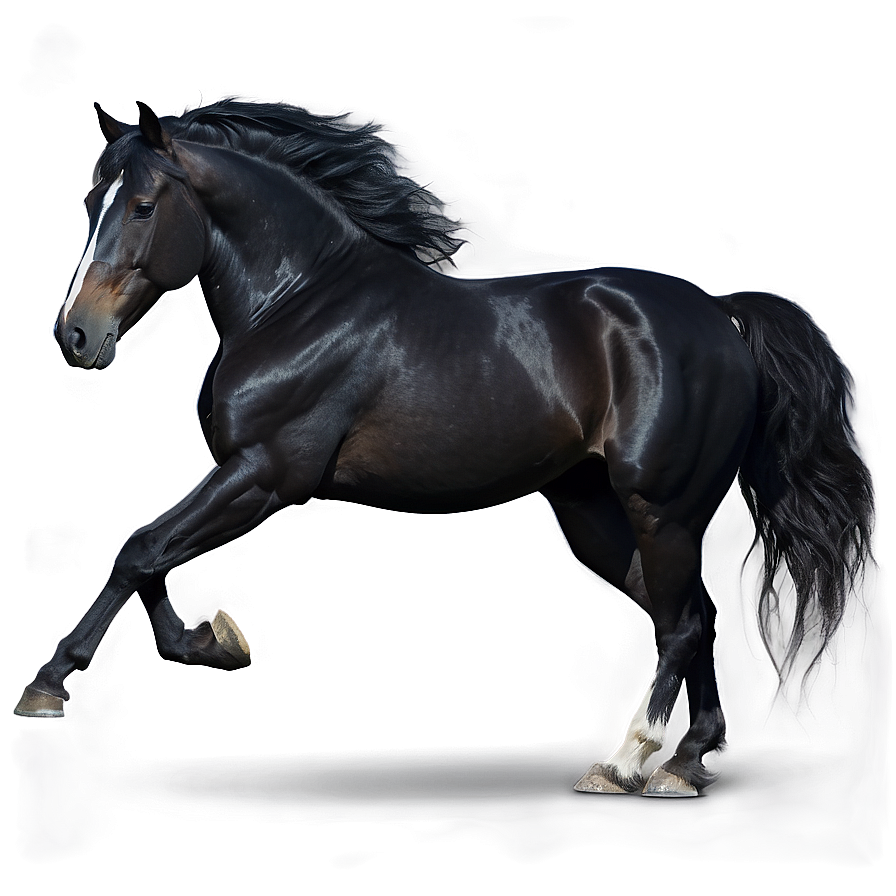 Black Horse On White Background Png Ayc PNG image