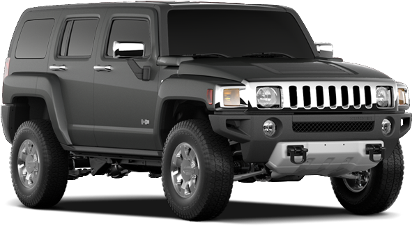 Black Hummer H2 S U V Side View PNG image