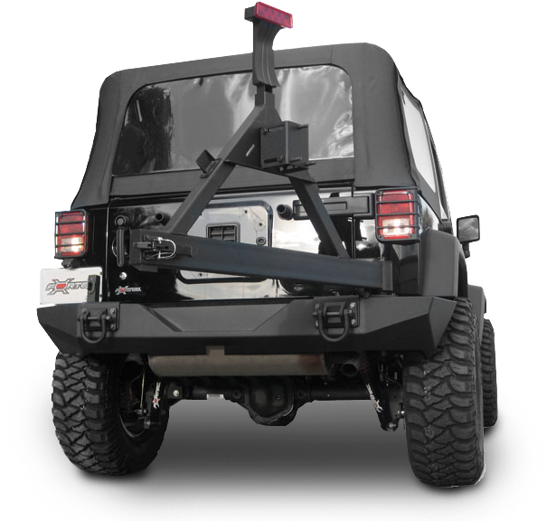 Black Hummer Rear Viewwith Spare Tire PNG image