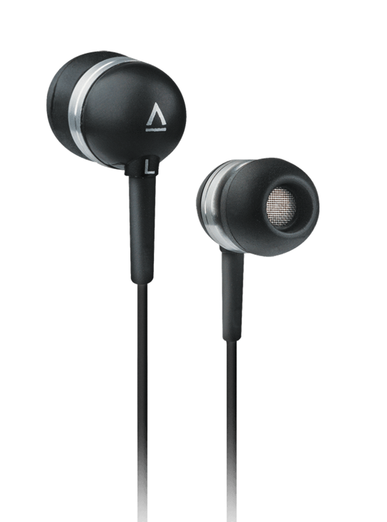 Black In Ear Headphones PNG image