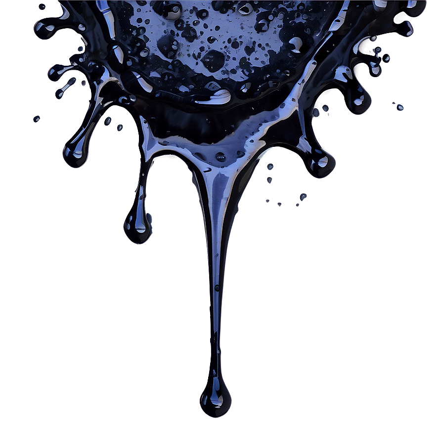 Black Ink Drop Splatter Png 15 PNG image