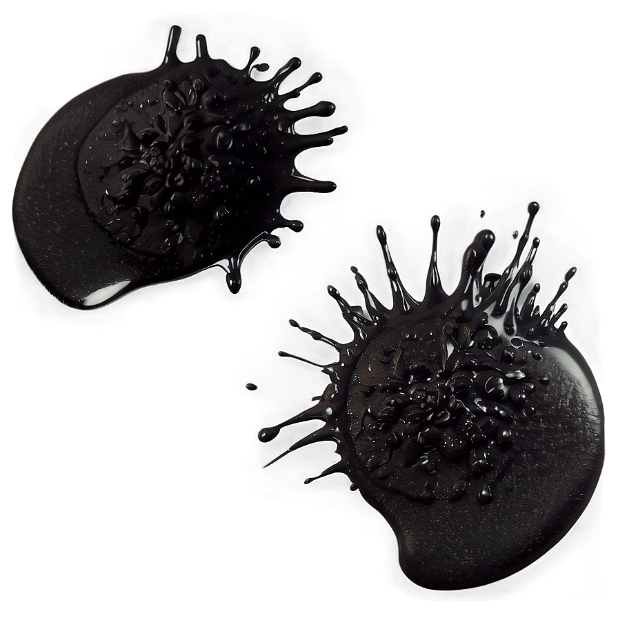 Black Ink Drop Splatter Png 36 PNG image