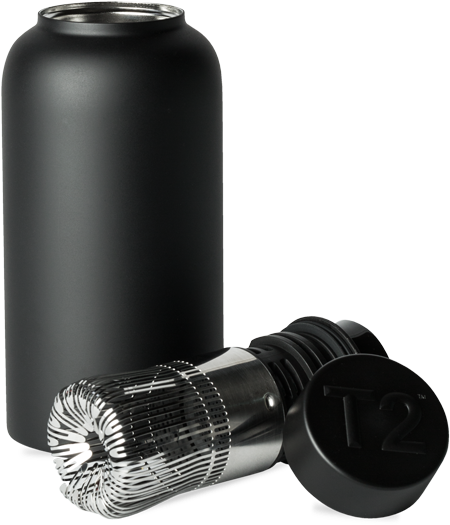 Black Insulated Flaskand Cap PNG image