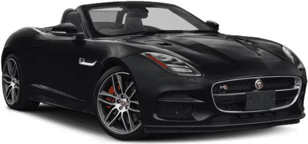 Black Jaguar F Type Convertible PNG image