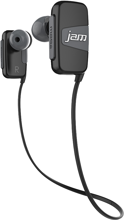 Black Jam Earbuds Isolated PNG image