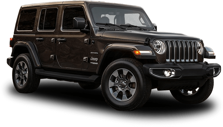 Black Jeep Wrangler S U V Profile View PNG image