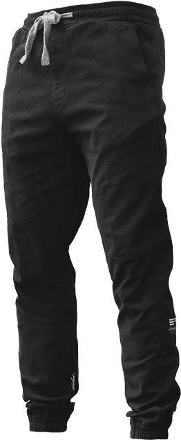 Black Jogger Pants Product Display PNG image
