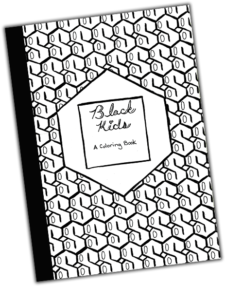 Black Kids Coloring Book Cover PNG image