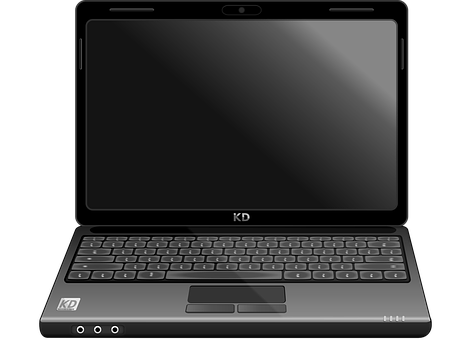 Black Laptop Illustration PNG image