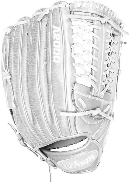 Black Leather Baseball Glove A2000 PNG image
