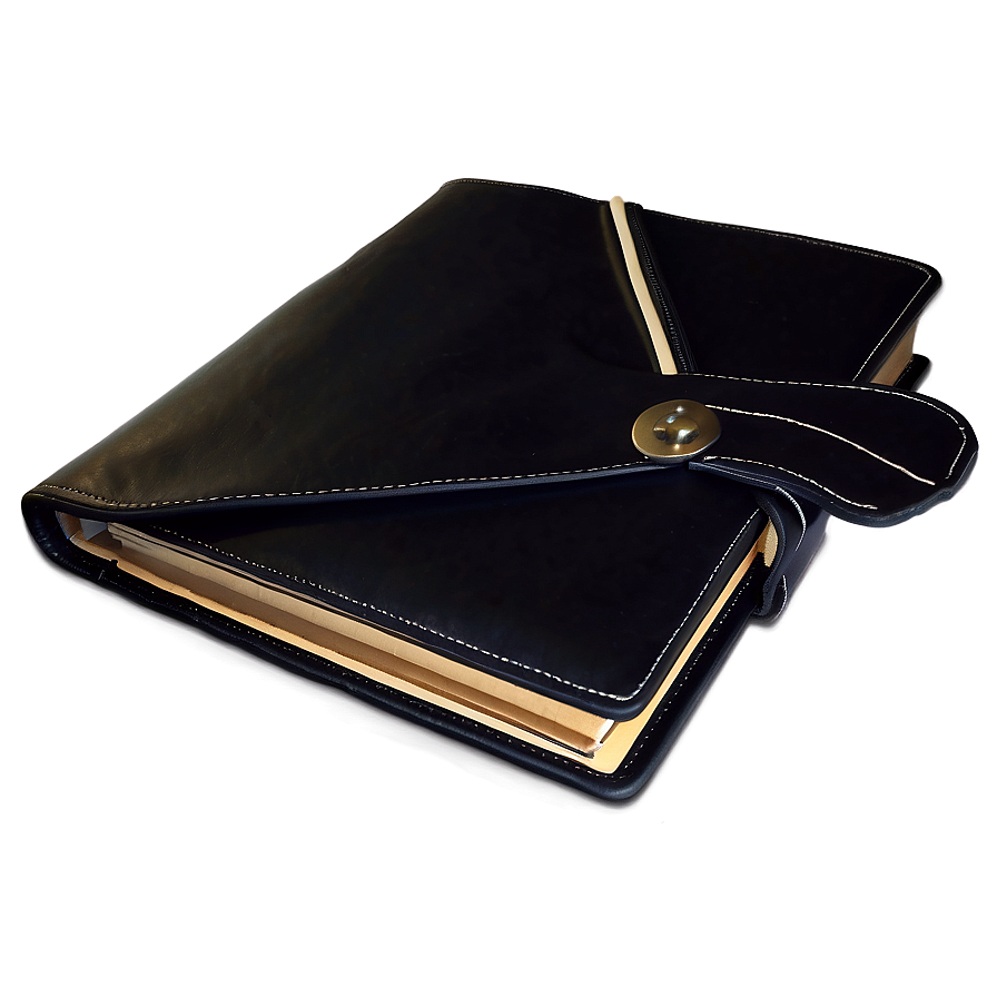 Black Leather Binder Png 80 PNG image