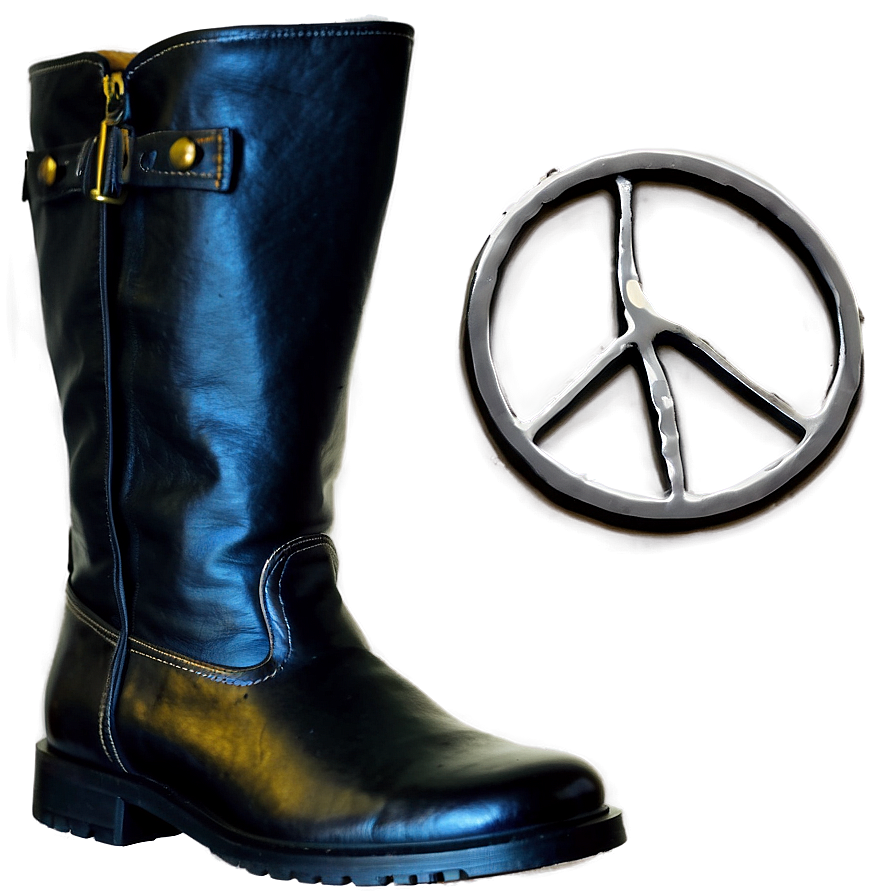 Black Leather Boot Png Bsv32 PNG image