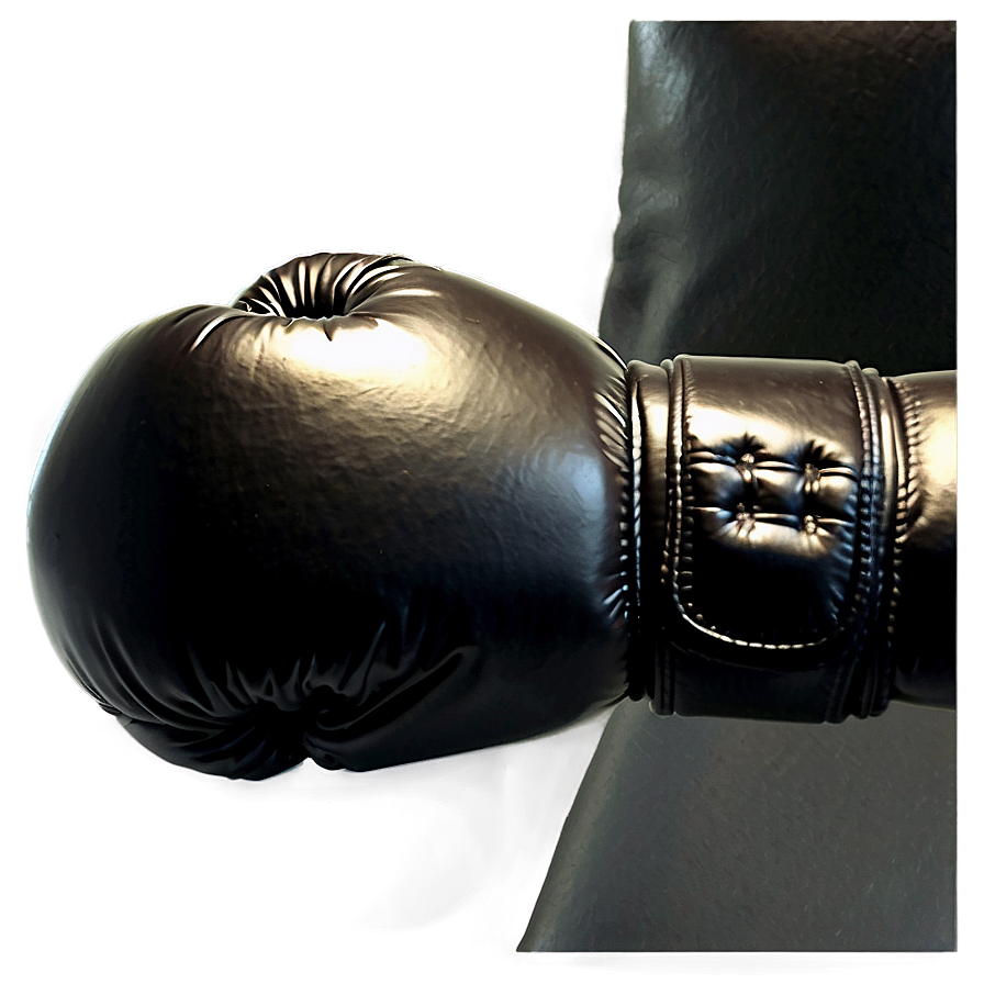 Black Leather Boxing Gloves Png Jjm PNG image