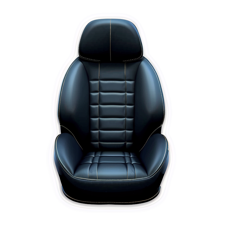 Black Leather Car Seat Png Ahg PNG image